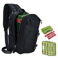Goture Black Tackle Bag with Trays, Fishing Backpack for Men Professional Fishing Gear Organizer with MOLLE System, Rod Holder - color: Black, style: 900d Water-resistant Oxford Backpack + (3)3600 Trays