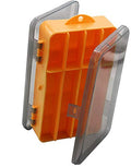 Toasis Two Sided Plastic Box Fishing Lure Storage Container Organizer Small Fishing Tackle Box - color: Orange