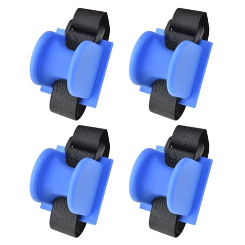 MiOYOOW 4PCS Fishing Rod Holders for Railings, Portable Fishing Pole Holders for Bridge Railings Ship Railings Seaside Guardrails - color: Flat blue