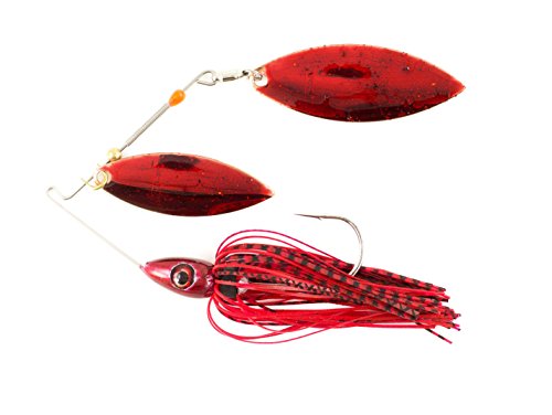 Nichols Lures Pulsator Metal Flake Double Willow Spinnerbait - color: Red Shad, size: 1/2-Ounce