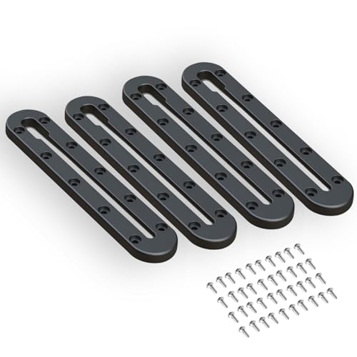 Kayak Track Rail - Low Profile Design for Fishing Rod,Cup Holders and Paddle Holders | High-Strength Nylon & Stainless Steel 304 | Kayak Accessories Mount Track & Rail System for Kayak - style: 9inch,4pcs
