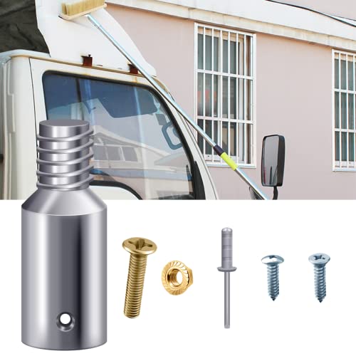 4 Pcs Threaded Tip Replacement Ultra Threaded Tip Repair Kit Mop Handle Pole Handle Replacement Extension for 1 Inch Stick Mop Broom Wood Metal Pole Tail Adapter