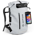 Earth Pak Waterproof Backpack - Heavy Duty Hiking Backpack - Roll-Top Closure Bag - Cushioned Dry Bag Waterproof Phone Case - color: Grey, size: 55L