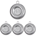 Disc Sinkers Fishing Weights Coin Sinkers Saltwater Surf Fishing Weights Bottom Fishing Drifting Trolling Catfishing Fishing Sinkers Weights Saltwater Tackle 1oz 2oz 3oz 4oz 5oz 6oz 8oz - style: 4oz-4pcs