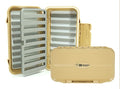 Kingfisher Waterproof Dry Fly Fishing Box with Leaf - color: Tan, size: Foam A Box