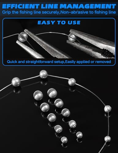 BLUEWING 100pcs/200pcs Split Shot Weight Fishing Sinker Removable Lead Pinch Weight Kit for Freshwater & Saltwater (1/64oz 1/32oz 1/20oz 1/16oz 1/12oz Mixed) - style: Model B(200pcs)
