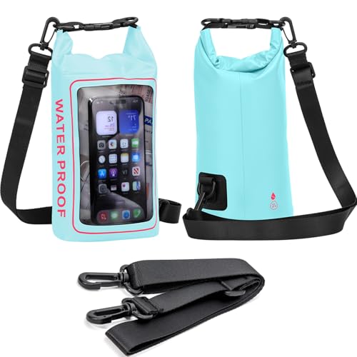 154 Pieces Waterproof Boat First Aid Kit Dry Bag with Out Bags Pouch Roll Top Boat Emergency Kit 2-in-1 for Camping Fishing Kayaking Swimming Rafting - color: Mintgreen