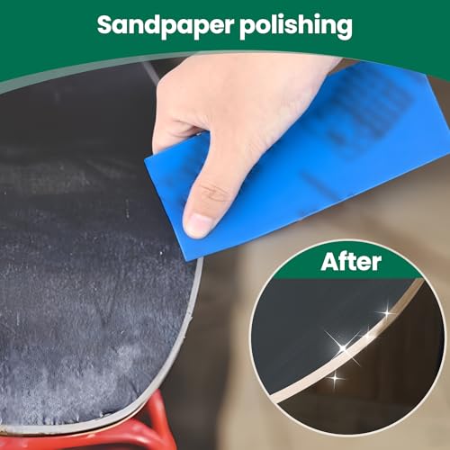 Ski Snowboard Base Repair Kit 5 P-TEX Rods (Black/Clear), Stainless Steel Scraper Sandpaper Ski Repair Kit, Snowboard Repair Tools, DIY Base Tuning Maintenance