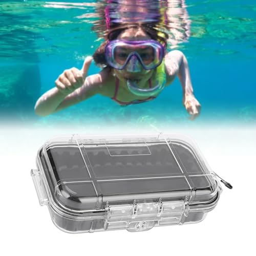 Joyzan Dry Storage Case, Outdoor Shockproof Box Hard Shell Wet Container | Airtight Floating Survival Travel Sealed Carry Organizer Marine Tool Carrying Protecting Boating Camping Fishing - color: Transparent