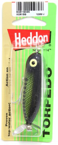 Heddon Torpedo Prop-Bait Topwater Fishing Lure with Spinner Action - color: Baby Bass, size: 3/8 oz (2 1/2 Inch)
