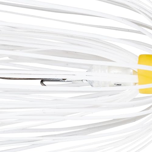 Strike King Thunder Cricket Fishing Lure, Vibrating Swim Jig, Silver Blade, 4/0 Jungle-Style Flipping Hook - color: White, size: 1/2 oz