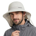 TOP-EX Cooling Sun Hat with Neck Flap – UPF 50+ Wide Brim Breathable Hat for Hiking, Fishing & Big Heads - color: Glacier Grey, size: Medium-Large