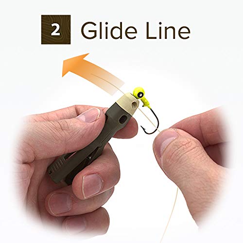 Fly and Ice Fishing Knot Tying Tool | Easily Tie Knots, For Flies, Hooks, and Jigs, Grip Eyelet, Thread Line, Tie Knot and Clip Line