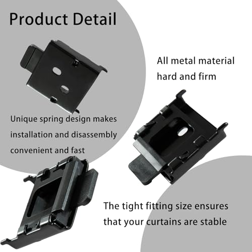 coolaroo Replacement Parts - Outside Mounted Blinds Curtain Rod Bracket Attachment, Vertical Blinds Replacement Parts, Deer Blind Brackets & mini Blind Brackets for Blinds Replacement - color: Black, size: 1 SET