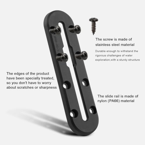4PCS Kayak Track, Kayak Low Profile Track for Fishing Rod Holder, Kayaks Tracks Accessories, Kayaks Mount Tracsk, for Fishing Rod, Cup Holder, Paddle Holders, Anchor Cleats (S) - size: Small