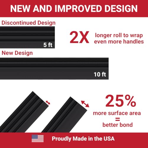 Silicone Rubber Grip Wrap for Tool Handles, Fitness and Sports Equipment - 1.7mm Thick - color: Black