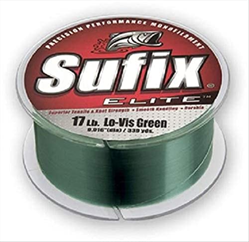 Sufix Elite 17 lb Fishing Line (330 YD Spool) - color: Low Vis Green