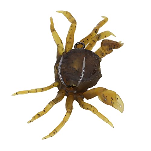 Crab Lures, Soft Bait with Hooks, Artificial Crab Bait 8Pcs 5.1in 1.2oz for Freshwater Saltwater Lake River Ocean Fishing Enthusiasts