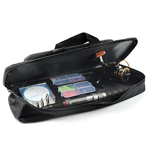 HUIOP Fishing Rod Organizer, 45cm/50cm/60cm Fishing Rod Bag Water-Repellent Fishing Rod Reel Case Bag Fishing Tackle Tool Storage Bag