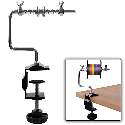 Fishing Line Spooler Winder, Adjustable Fishing Reel Spooler Spooling Station for Spinning Casting Reels - color: with Clamp