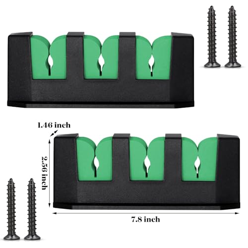 Sratte 4 Pcs Rod Holders for Fishing Boat Wall Mount Fishing Pole Holders Horizontal EVA Foam Garage Rod Rack Summer Boat Accessories for Men Gifts - color: Green, size: 7.8 Inch