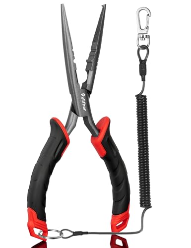 Fishing Pliers,Fishing Gear for Saltwater,Multifunction Carbon Steel with Corrosion Resistant Coated Fishing Tools - color: 9" Fishing Pliers