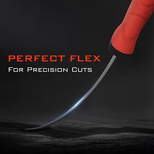 KastKing Intimidator Fillet Knife with Sharpening Steel, Ultra-Sharp G4116 German Stainless-Steel Blades, Non-Slip Handle, Protective Sheath, 7'' Fillet Knife and Honing Rod - color: 7'' Fillet Knife and Sharpening Steel