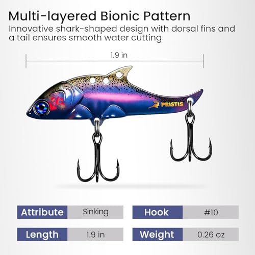 Pristis Jig Head Fishing Lures for Freshwater Saltwater, Weedless Swim Jig Teasers with Sharp Hooks & Exquisite Coating, Pre-Rigged Vibrating Swimbaits Kit Gear for Bass Crappie Walleye Trout Pike - color: 6 pcs Micro Metal Blade Baits