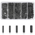 SILANON Fishing Crimp Sleeves Kit,420pcs Single Barrel Crimp Sleeves Brass Copper Crimping Loop Sleeve with Black Oxidized Fishing Line Tubes Connectors Fishing Wire Leader Rigging Tackle