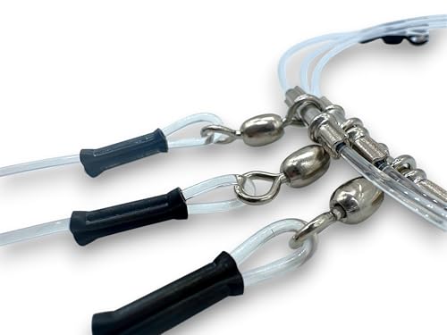 End Game Tackle Company Glow Squid Deep Drop Tilefish Rig, Excellent for Deep Drop Fishing, 8/0 Circle Hooks, 1 Rig - size: 3 Hook