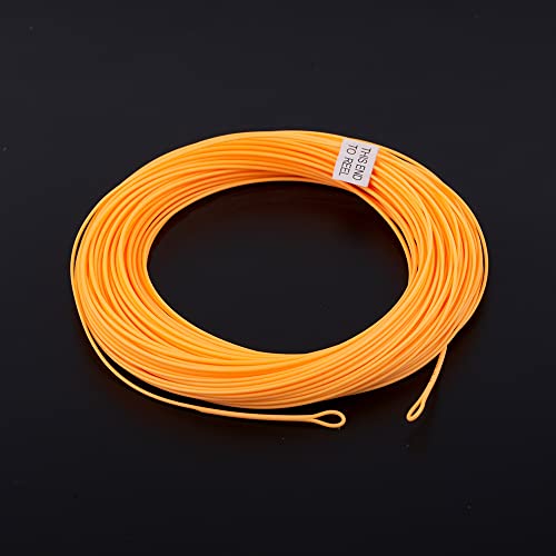 HERCULES Fly Fishing Line Floating Weight Forward Fly Line with Double Welded Loop - color: Orange, size: WF5F 100FT