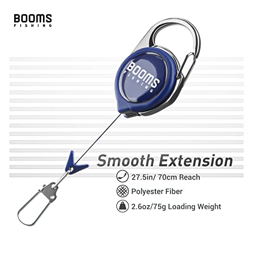 Booms Fishing RG1 Fly Fishing Zinger Retractor 3 pcs - color: Blue