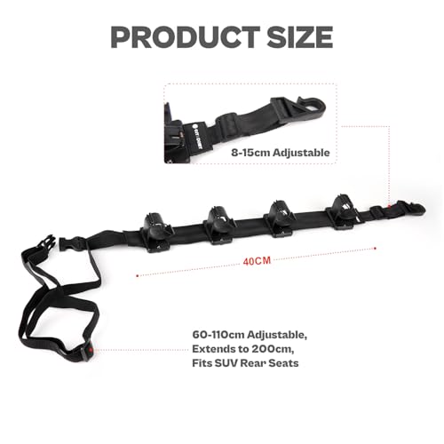 OJYDOIIIY Fishing Rod Racks for Car, 4-Rod or Combos Capacity Rod Holder for Car,SUV,Truck Front or Rear Seats