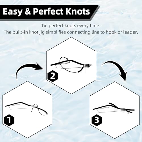 2PCS Fly Fishing Nipper – Multi-Function Knot Tying Tool, Line Clipper & Hook Eye Cleaner, 24" Retractor，Lightweight Fly Fishing Accessories