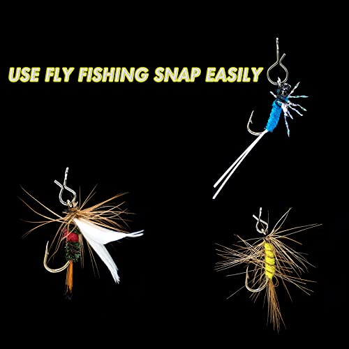 Alwonder 150-Pack Fly Fishing Snaps Twist Clips, 3/5 Sizes Stainless Steel Quick Change Lure Snaps No Knot Clip Quick Snap Fast Snap Lure Connector for Jigs Lures Fishing Clips Swivels Terminal Tackle - color: 150-Pack-5 Sizes