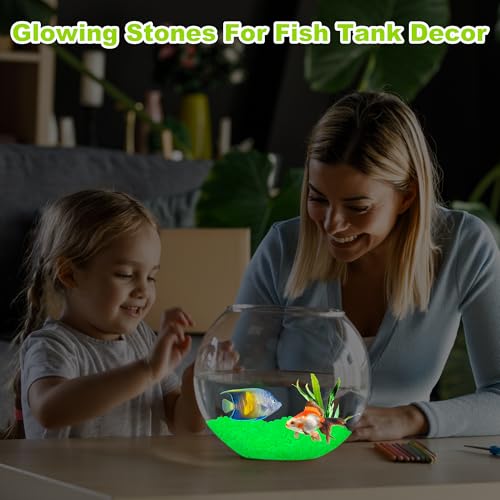1000pc Glow in The Dark Aquarium Rocks Glow Rocks Outdoor Garden Glow in The Dark Stones Glowing Garden Pebbles Luminous Rocks Outdoor Decoration Stones for Lawn Patio Walkway,Green - size: 1000, style: Green