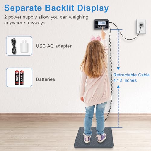 THINKSCALE Shipping Scale 440lb, 10g High Accuracy Postal Scale Packages, Integrated One-Piece Platform, Small Business & Warehouse, Battery & AC Adapter Included - color: Plastic Gray