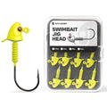Swimbait Jig Heads with Stacked Cone Keeper, Minnow Style Eye Fishing Jighead 3/16 1/4 3/8 1/2oz (15 PCs) - color: Chartreuse, size: 3/8oz - 4/0 - 15 pack