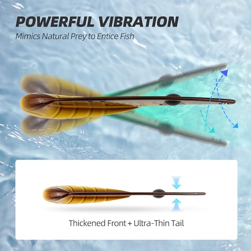 Shrimp Blade Bait – 3pcs Metal Vibe Jigging Lures with Skirted Tail and Assist Hooks, Lifelike Shrimp Design for Saltwater and Freshwater Fishing - size: 1oz