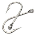 Fishing Saltwater Large Giant Shark and Alligator Hooks Extra Strong Stainless Steel Big Game Fishing Sharp Tuna Catfish Hooks - size: 16/0-5pcs