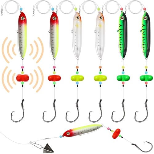 Dovesun Catfish Float Rigs with Catfish Rattles Rattling Catfish Tackle for Bank Fishing Santee Rig 6PCS - color: C-Catfish Float Rig with 8/0 Hook * 6PCS