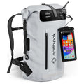 Earth Pak Waterproof Backpack - Heavy Duty Hiking Backpack - Roll-Top Closure Bag - Cushioned Dry Bag Waterproof Phone Case - color: Grey, size: 35L