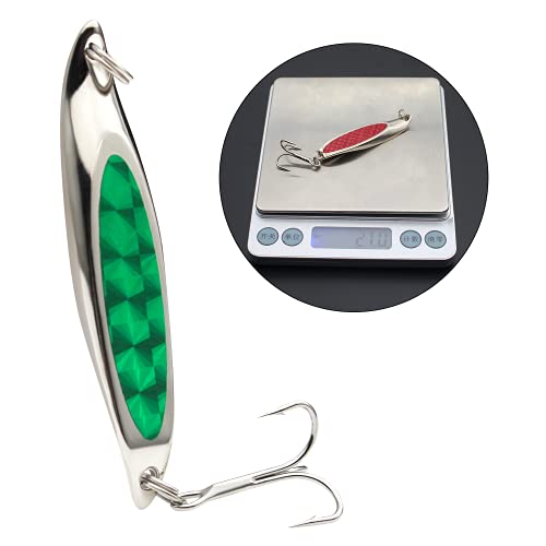 Fishing Lures,Fishing Spoons, Colorful Casting Fishing Spinner Hard Baits Tackle Single Hook for Trout Bass Salmon Freshwater Saltwater with Metal Hooks - color: 5pcs Multiple Colors