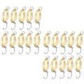 20Pcs Spoon Fishing Lures Kit – Metal Wobbler Baits with Single Hooks for Trout, Bass, Panfish in Freshwater & Saltwater Fishing - size: Gold-2.5g