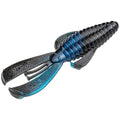 Strike King Rage Bug Fishing Lure, Soft Plastic Grub, Unique Design, Subtle Action - color: Black Blue Swirl, size: 4"