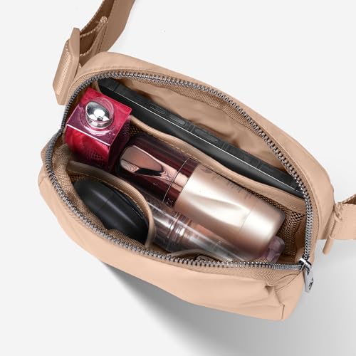 JSJ Mini Fanny Pack for Women & Men,Valentines Day Gifts for Girls Teens Kids Daughter Sister Her,Trendy Stuff Crossbody Bags Cute Everywhere Belt Bags. (Light Brown) - color: Light Brown