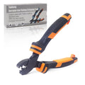 Eupheng Fishing Crimping Pliers Tools Secure Crimp Without Damaging Line, 6-Tooth Serrated Jaws Crimper with 240pcs Copper Sleeves, 5.9in Carbon Steel for Saltwater & Freshwater - color: Crimping Pliers (Orange)