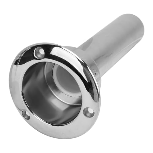 2 in 1 Boat Fishing Rod Cup Holder, Stainless Steel Fishing Rod Holder for Boats, Outrigger Cup Holder for Fishing Rod Holder, 0 Degree/15 Degree/30 Degree - size: 0 Degrees