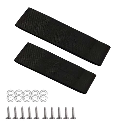 2 Pcs Fishing Rod Straps for Boat Deck Rod Holders One Long One Short, Fishing Pole Sleeve Wrap Rod Waterproof Fishing Accessories for Securing Boat and Anglers Outdoor Included 10 Screws 10 Gaskets