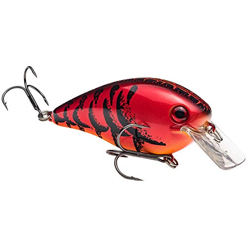 Strike King Red Eyed Shad Fishing Lure, Lipless Crankbait, Free-Floating Internal Rattles, 3D Eyes, Premium Size 3 Treble Hooks, Sinking - color: Delta Red, size: 5/8oz